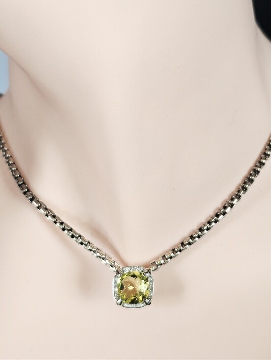John Hardy Jewelry - Authentic JAI John Hardy Lemon Quartz & Diamond Necklace Sterling Silver